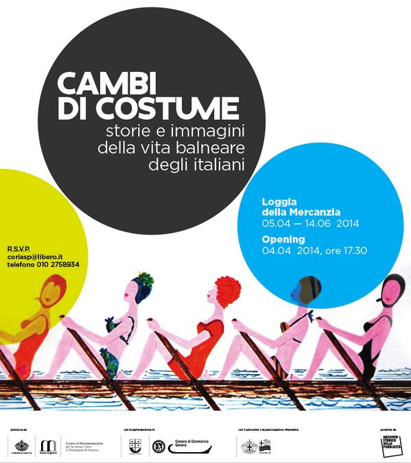 LegacoopLiguria's tweet photo. Invito alla mostra "Cambi di costume" http://t.co/P18hZPAauD