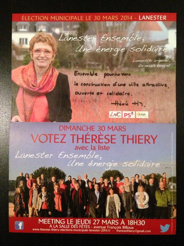 VOTEZ dimanche "Lanester Ensemble, une énergie solidaire" pour une ville dynamique et attractive