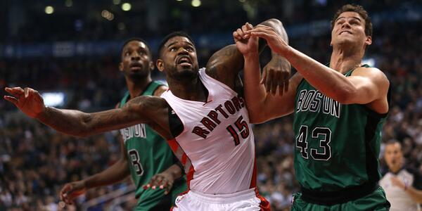 ESPNNBA's tweet photo. .@IamAmirJohnson's putback gives Raptors win over Celtics, clinches playoff spot.
BOX SCORE: http://t.co/c7yn6zCQya http://t.co/EaSPmbm4Ll