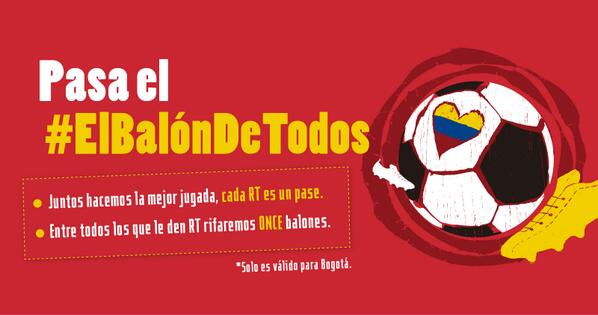 CocaColaCol's tweet image. Cada RT es un pase de la mejor jugada que te hará ganar #ElBalónDeTodos / Concurso válido solo para Bogotá