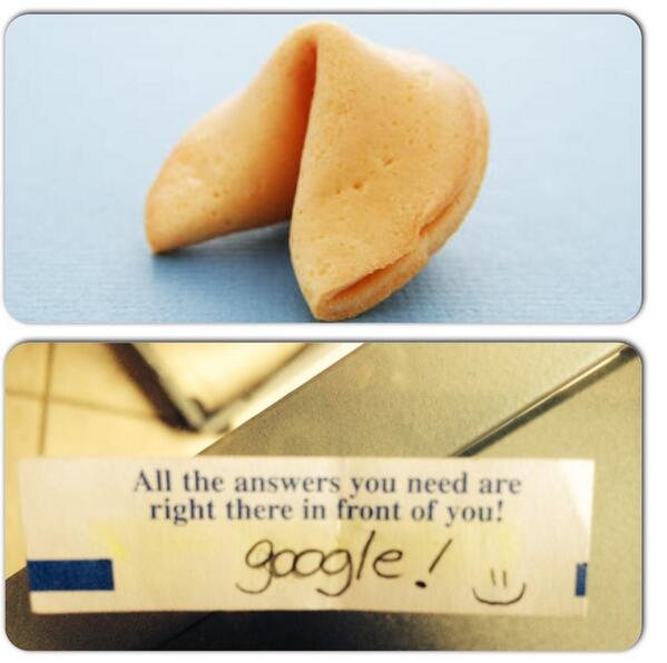 djfuzion15's tweet photo. Lol RT “@PWaghon22: Fortune Cookie👍#Answers #questionoftheday #Google #fortunecookie #frases #DayByDay #GoogleLess http://t.co/OYIeo5s2qp”