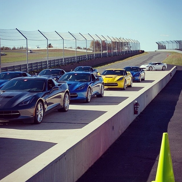 GlobalAutoMall's tweet photo. What’s better than one #Corvette? Eight. http://t.co/eK1oCc9Xrq