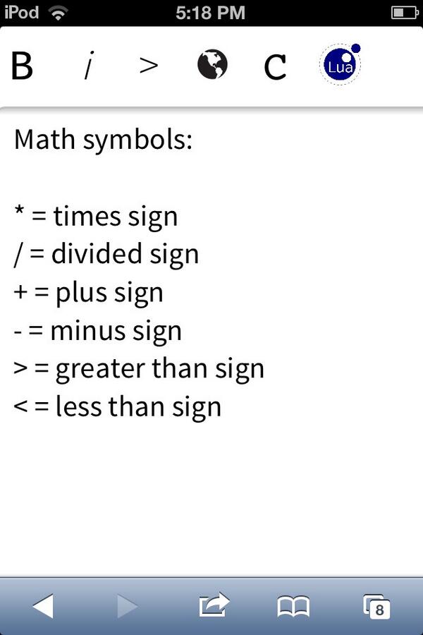 RobloxSc's tweet image. Here are some math symbols: