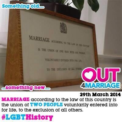 YESTERDAY you couldn't, today you can; you all helped make #LGBTHistory #equalmarriage Share| Like |Tweet & Marry!