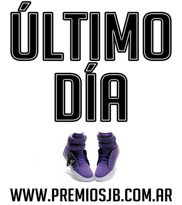 PremiosJB's tweet photo. AVISO IMPORTANTE:

¡Solo quedan 10 MINUTOS para ganar las zapatillas SUPRA!

Participa en: http://t.co/WqBtykUc0s http://t.co/wjI0wbEM3C
