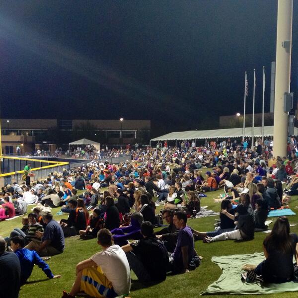 Rockies's tweet photo. #RockiesSpring under the lights. After 5 innings, #Rockies still lead the #Mariners 2-0. http://t.co/HtYCXpgrSP