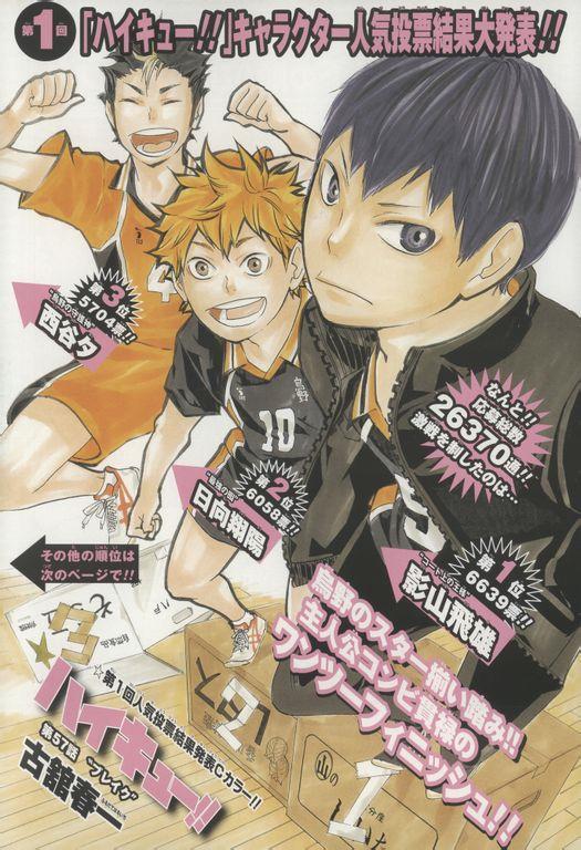 ハイキュー好きは絶対知っとけbot ハイキュー 第一回キャラクター人気投票結果 13年 １位 影山飛雄 ２位 日向翔陽 ３位 西谷夕 第二回もやってほしい T Co Cbcyy4fda9