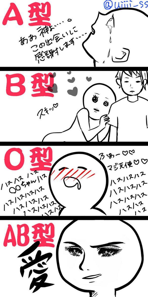 تويتر イラストで見るタイプ別診断 على تويتر 血液型別愛し方 あなたはどのタイプ T Co Czr3quzpof