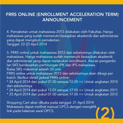 Berikut adalah informasi mengenai FRRS ONLINE semester akselerasi UPH 2014. (Mohon Bantu Sebarkan, Trims). (2)