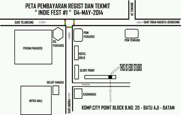 Peta Pembayaran Regist dan Tekmit "INDIE FEST #1