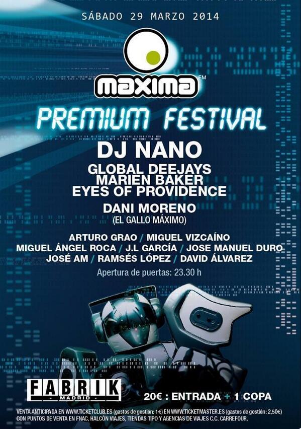 JLGarciaFM's tweet image. Sólo unas horas para #MaximaPremiumFestival de @maximafm_radio en @fabrikdiscoteca para pincharte todos los temazos