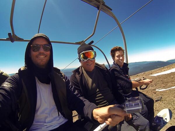 shaunwhite's tweet photo. Lift selfie #GoPro #Dirt #ThreesCompany http://t.co/r0TYpdSHuN