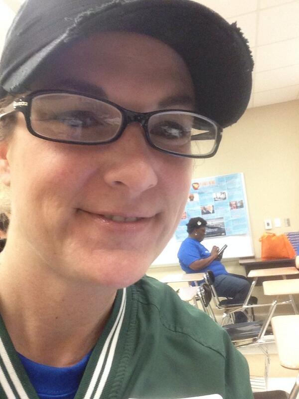 Sumlendia's tweet photo. Why who is that beauty in the background? I do believe it is the fabulous @CoburnCori #selfiewithCC #edcampesc5 http://t.co/HbcsYE9ljJ