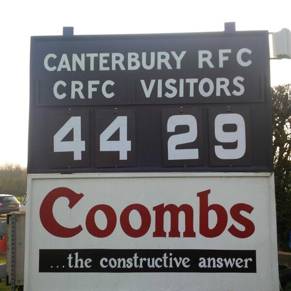 cantrugby's tweet image. Final score!!!