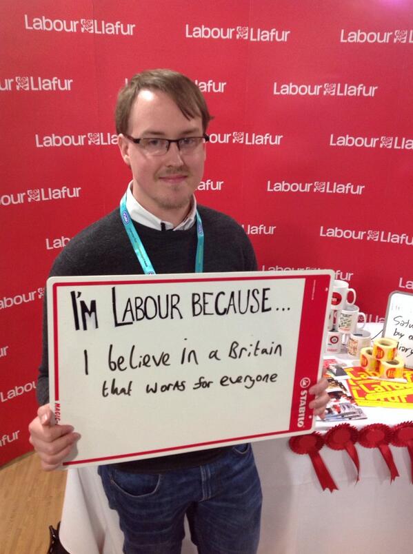 WelshLabour's tweet photo. Come to the @welshlabour stand and tell us why you're Labour. @beeswallow did. You can too. #WelshLab14 http://t.co/MSsTtkYnEr