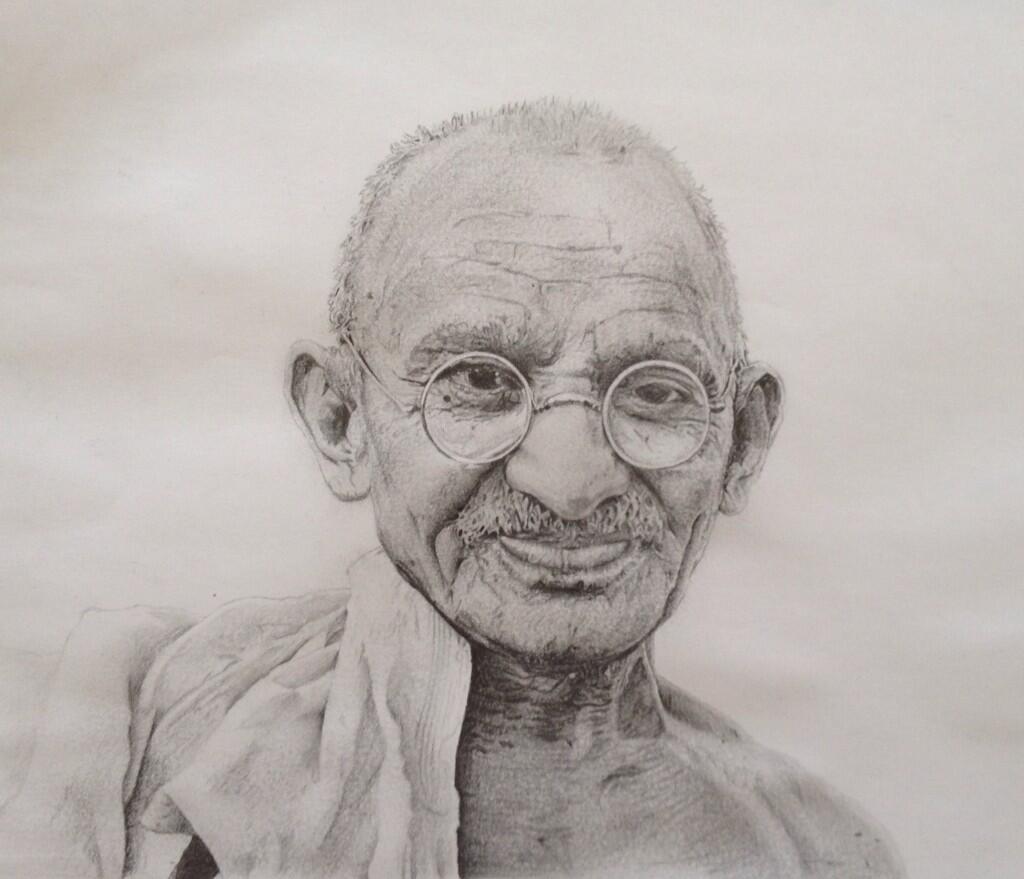 Wil Stevenson on Twitter "Mahatma Gandhi pencil drawing. 
