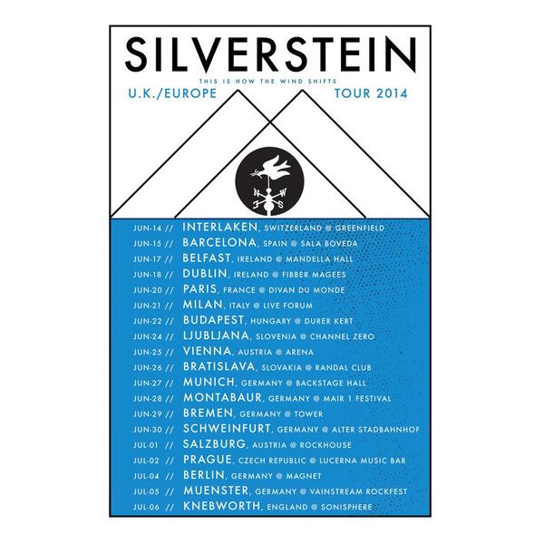 Europe / U.K. Tour Poster with dates: