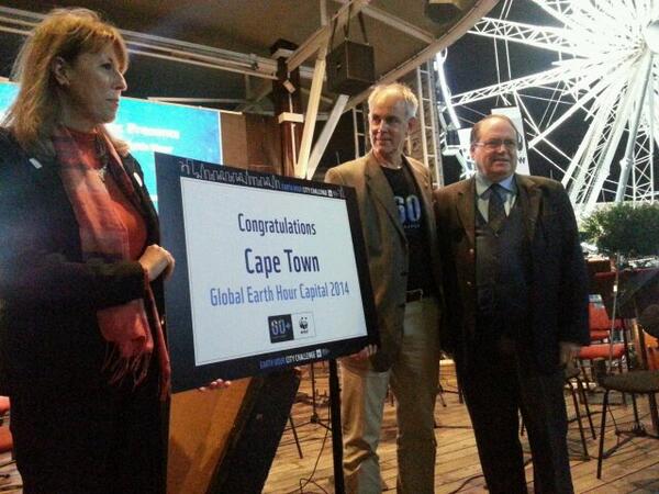 WWFSouthAfrica's tweet image. Certificate for Cape Town which is Global Earth Hour Capital #EarthHourZA