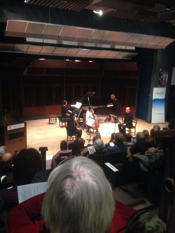 @LandsEndMusic with clarinetist James Campbell playing the music of Allan Gordon Bell #JUNOS2014