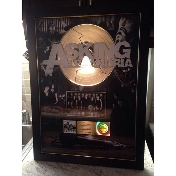Asking Alexandria's song "The Final Episode" has gone gold. Congratulations guys!
