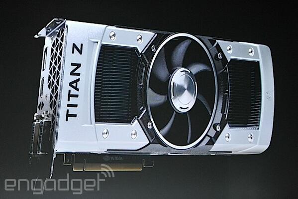 engadget's tweet photo. From this week, NVIDIA announced the $3,000 Titan Z: http://t.co/Vv3PBY3Ac3 http://t.co/e8IayNp5Zt
