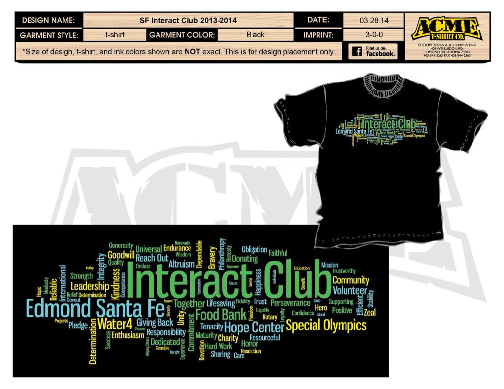 interact club t shirt design