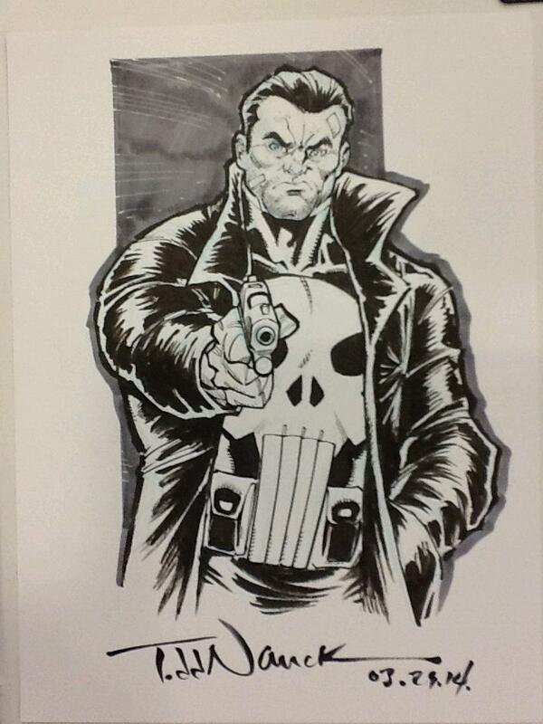 ToddNauck's tweet image. Punisher. #ECCC2014 #SketchRetweetContest Visit toddnauck.com/?p=1511 for contest info. #ECCC