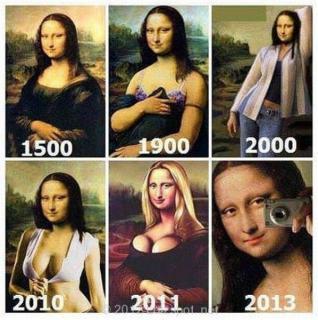 bosgokil's tweet photo. Monalisa dari masa ke masa :D http://t.co/rLxbEzHMcK
