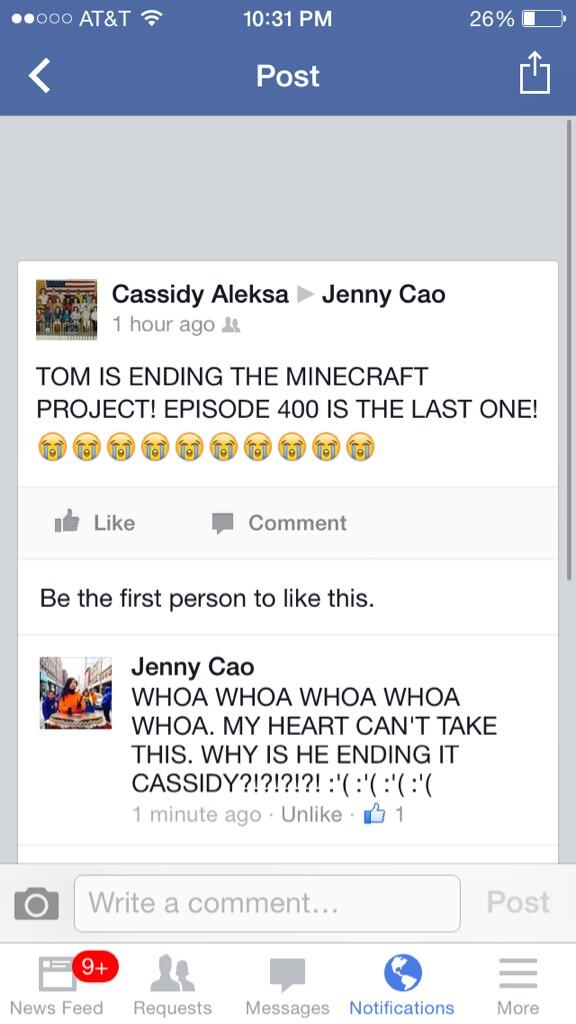 cassidyaleksa's tweet image. My friend finding out that #tmproject is ending😭😭 @ProSyndicate