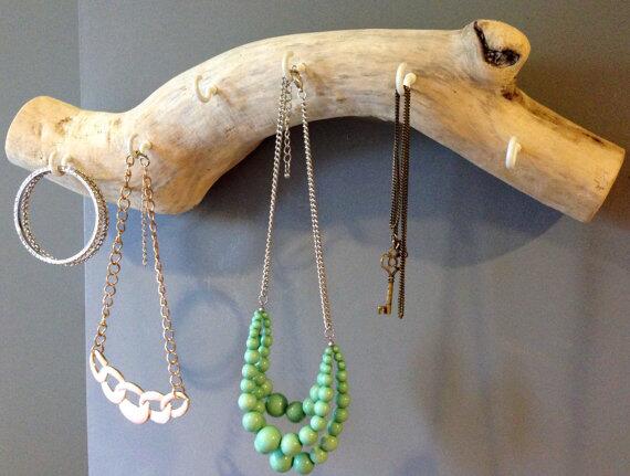 Check out my <a href="/Etsy/">Etsy</a> store for handmade driftwood jewelry hangers. #driftwood #diy #jewelry  etsy.com/shop/KristenAn…