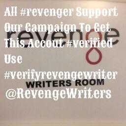 RevengeFanMag's tweet photo. Verify @RevengeWriters they deserve It @Revenge get them verified ❤️❤️❤️Everytime use #verifyrevengewriters http://t.co/ukh3MCIohL