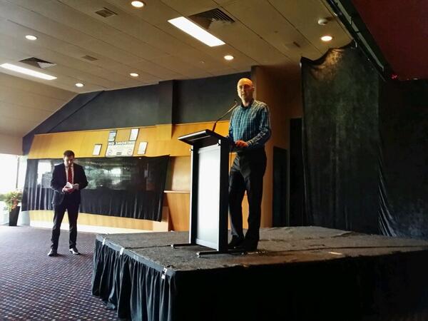 afldiversity's tweet image. .@aflvic Community Engagement Manager @XMoloney thanking the attendees at the #UnityCup2014 dinner!