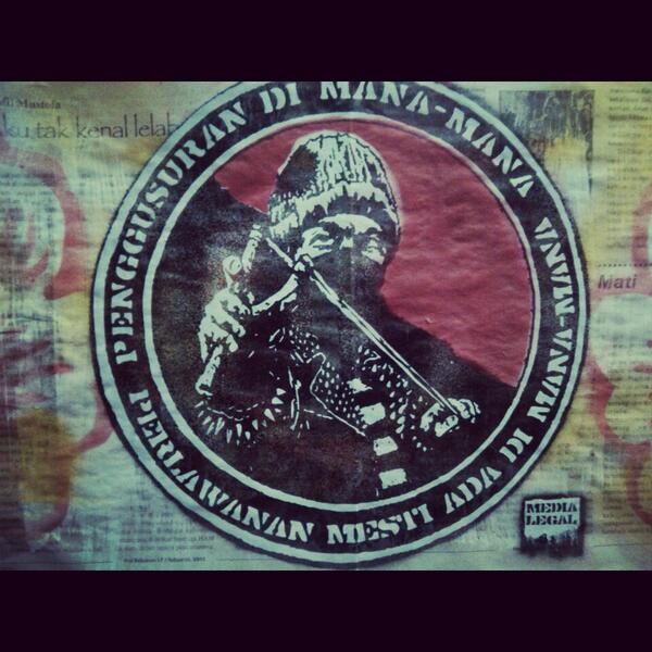 Stencil "Penggusuran dimana mana ,Perlawanan mesti ada di mana mana #CUTandPRINT #Medialegal