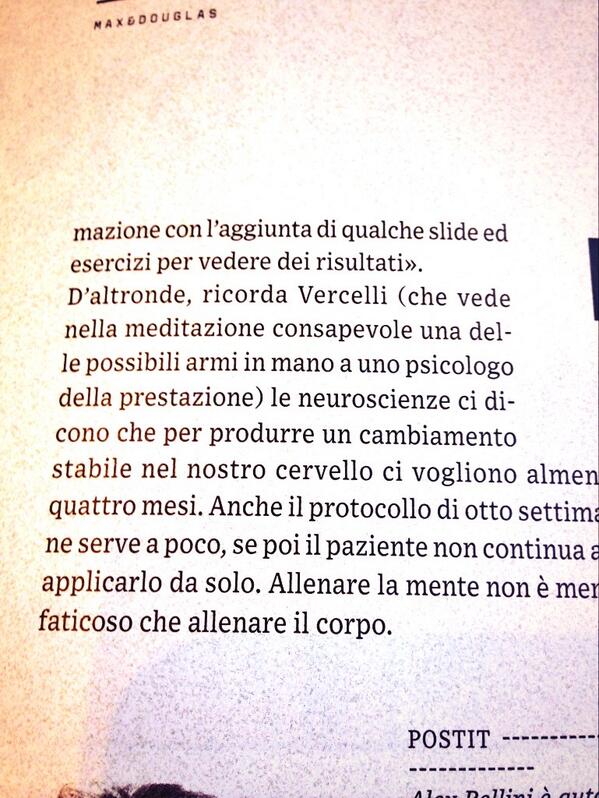 Allenamente_it's tweet photo. Allenare la mente non è meno faticoso che allenare il corpo #mindfulness http://t.co/7MzRntC8dN