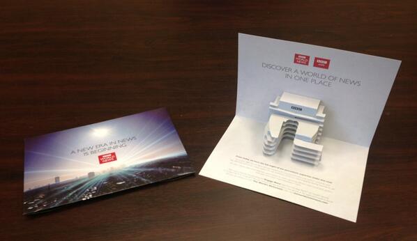 DMGSolutions's tweet image. BBC Worlds pop up DM piece on their new newsrooms. For All specialty printing visit dmgsolutions.com.au/innovation/