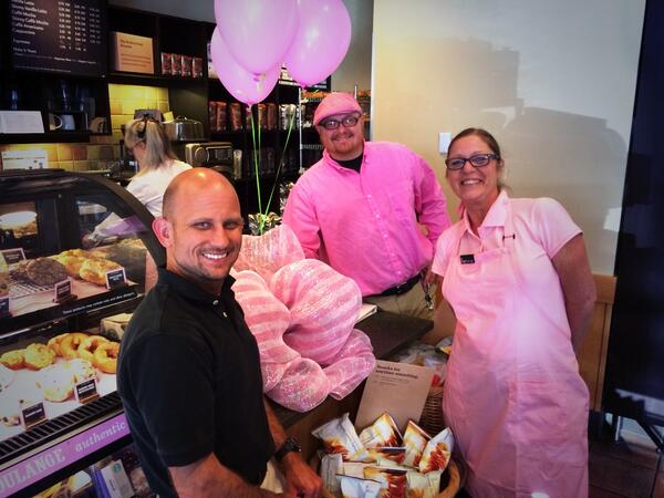 Sandy Lake rocking the pink!!! #laboulove