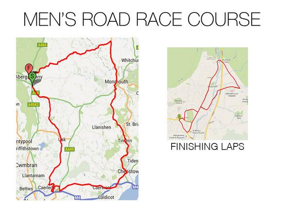 Here is the course for the Men's Road race. Can <a href="/MarkCavendish/">Mark Cavendish</a> defend his crown?