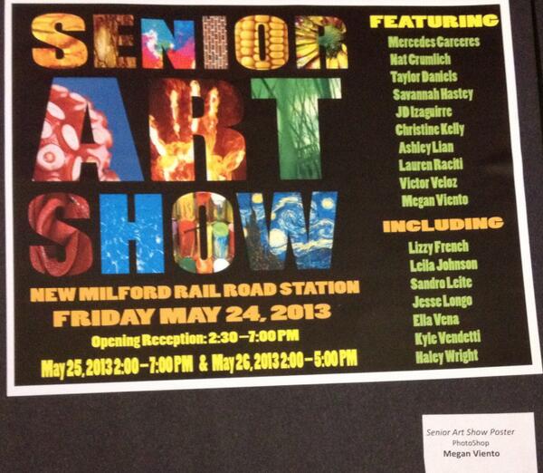 CPC_NMHS's tweet photo. Megan Viento's 2013 senior flyer! Details of THIS YEARS senior art show! #2013 #dontmissout http://t.co/eNPtLSJFLL
