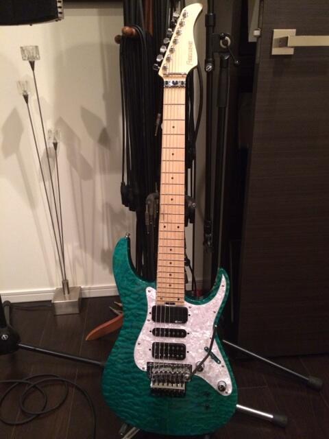 遂にShinjiモデルの7弦ギターが完成！サスティナー搭載（＾ω＾）