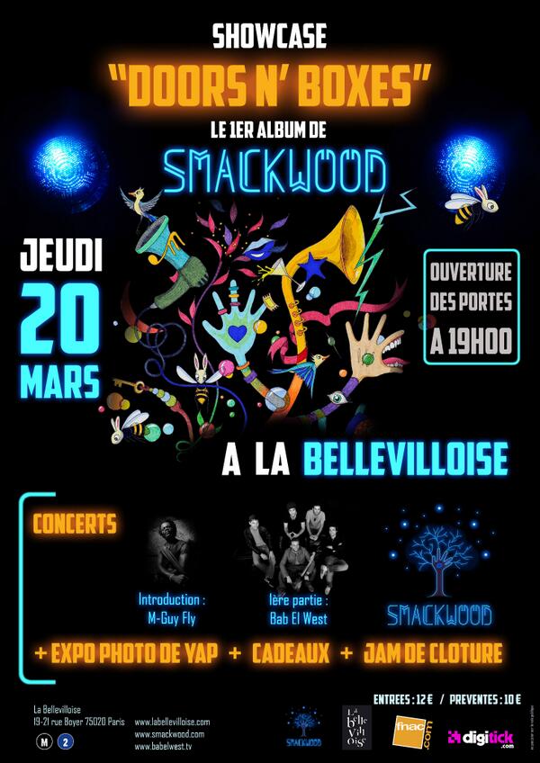 SmackwoodMusic's tweet image. SMACKWOOD @ la Bellevilloise jeudi 20 mars à 21h! #funkfusion #Releaseparty