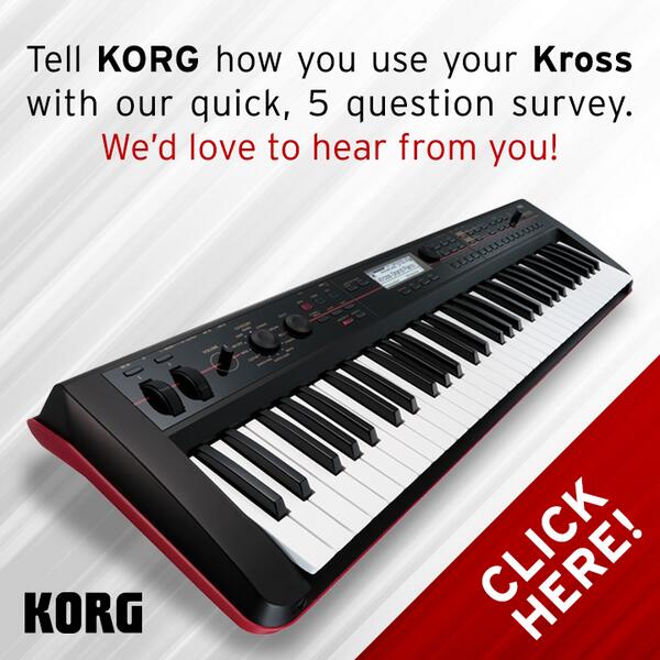KORG_Official's tweet photo. Are you a KROSS owner? We'd love to hear from you!   https://t.co/CEcOEVWqZr http://t.co/C7aDyaKSf3