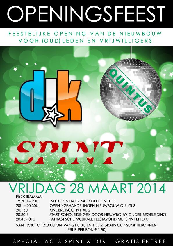 QuintusFreak's tweet photo. Vrijdag 28 maart 2014, opening van de nieuwbouw Quintus voor (oud)leden, vrijwilligers! http://t.co/zE1Y3FdXHe http://t.co/6bstrvJEgO
