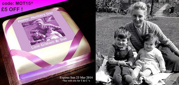 cakesnextday's tweet photo. Don't foget Mothers Day is round the corner. Click on the website for £5 off voucher (MOT15*) http://t.co/1vqg39ZP0j