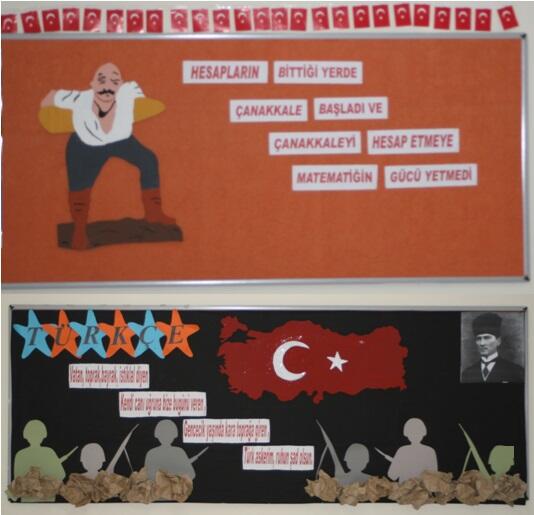 Çanakkale Şehitlerimizi Anma Günü için panolarımız..