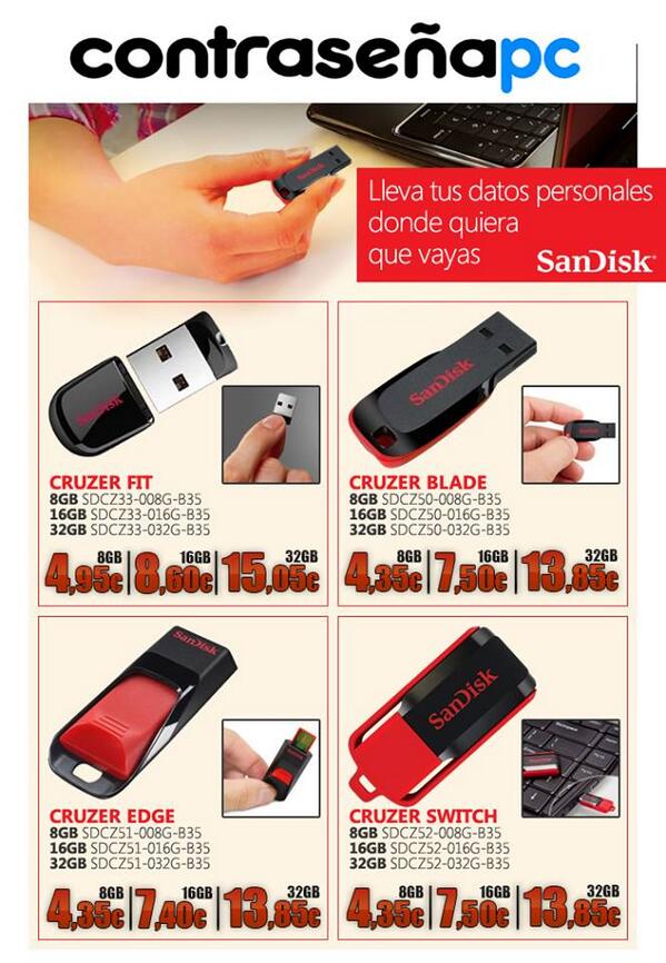 contrapcs's tweet image. En @contrapcs nos acordamos del #sandisk con ofertas exclusivas a precio de locos en memorias #memoriasusb