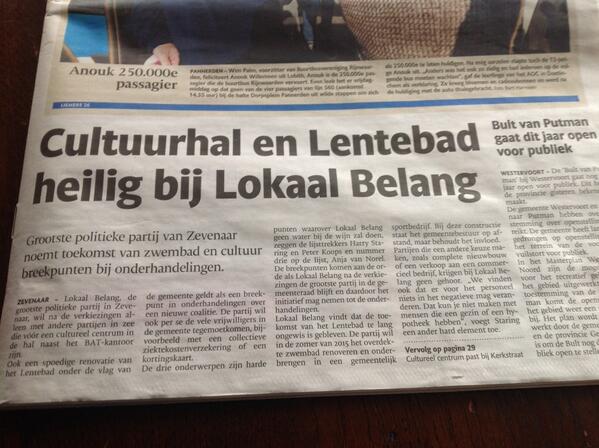Hal 12 is voor LB kiest u maar...breekpunt, struikelblok of kuil waar het in valt <a href="/CDAZevenaar/">CDA Zevenaar</a> <a href="/vv/">VV</a>