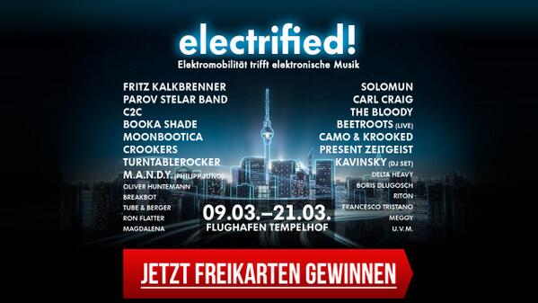 BILD's tweet photo. 5x2 Plätze für #vw_electrified  mit Carl Craig am 20.3. in Berlin gewinnen. @carlcraignet https://t.co/3AQtQK9W7H http://t.co/OlFlAbBKhr