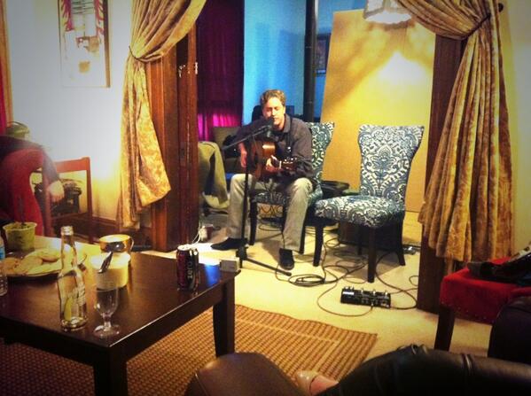 Shawn plays a small show on music row. #nashville