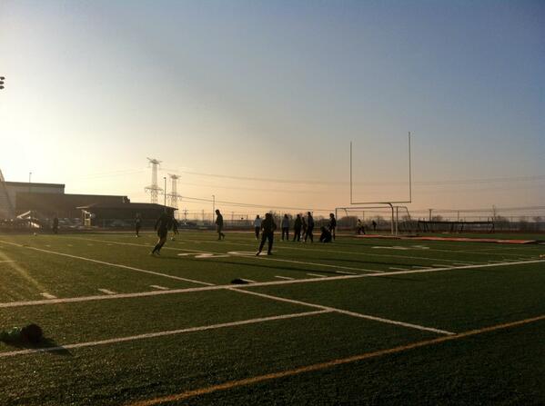 JWestSoccer's tweet photo. Game time: Varsity girls warming up a few minutes before kick-off! West vs TC United! Go Tigers!! http://t.co/Visi8c7Brn