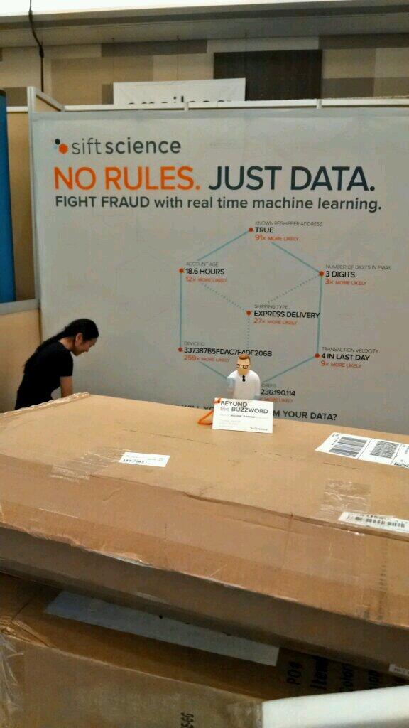 GetSift's tweet photo. The Sift Scientists are setting up at MRC! #mrc2014 #siftscience http://t.co/fAG30H8A9o